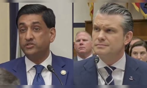 Image for Watch: Ro Khanna’s heated exchange with Defence Secretary Pete Hegseth over Iran war costs