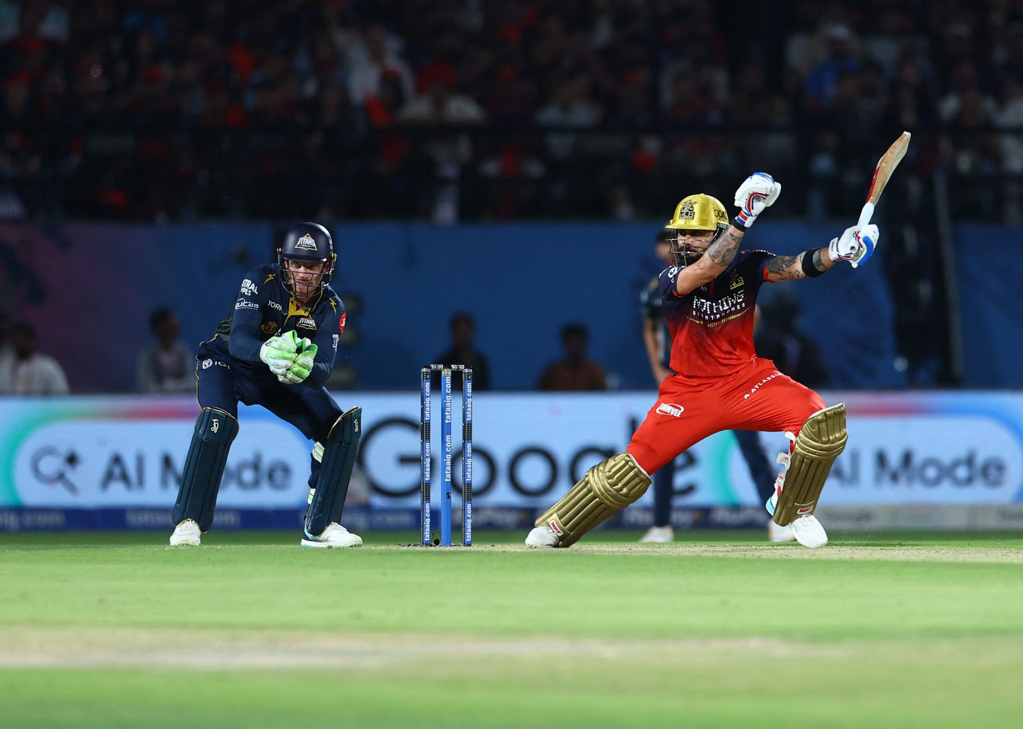 RCB post record IPL playoff total with 254/5 against GT