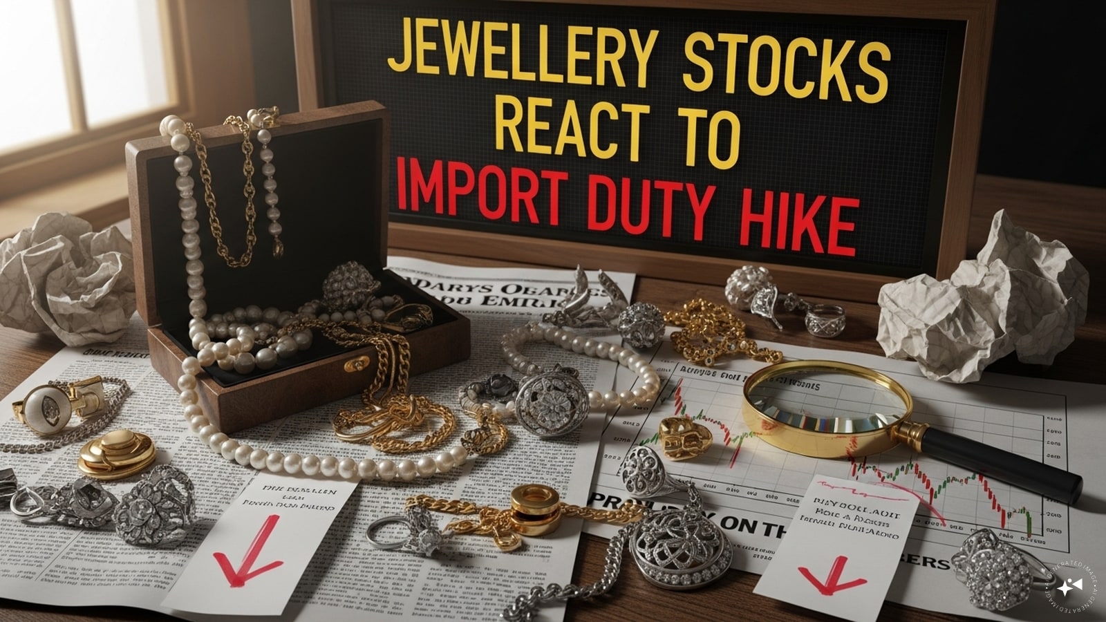 Titan, Kalyan, Senco Gold shares fall up to 5% after customs duty hike on gold imports, ₹50,000 crore rout