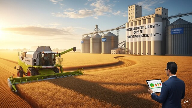 Foodgrain output to hit record 376.56 mn ton in 2025-26; wheat ...