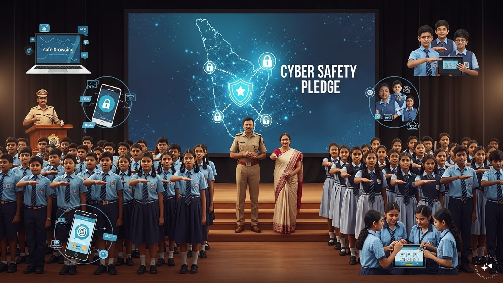 Kerala launches statewide cyber safety pledge for students on school reopening day