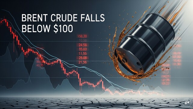 Crude oil prices fall over 5% on US-Iran negotiations; Brent below $100 ...