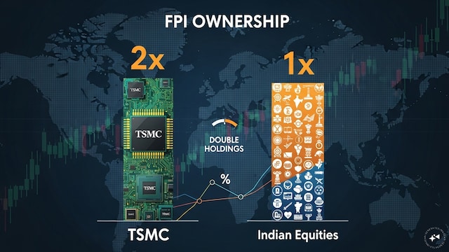 FPI ownership in TSMC alone is double their holdings in Indian equities