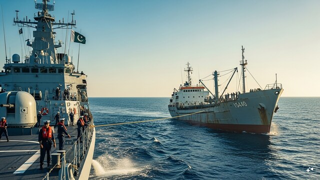 Pakistan navy assists Indian vessel stranded in Arabian Sea