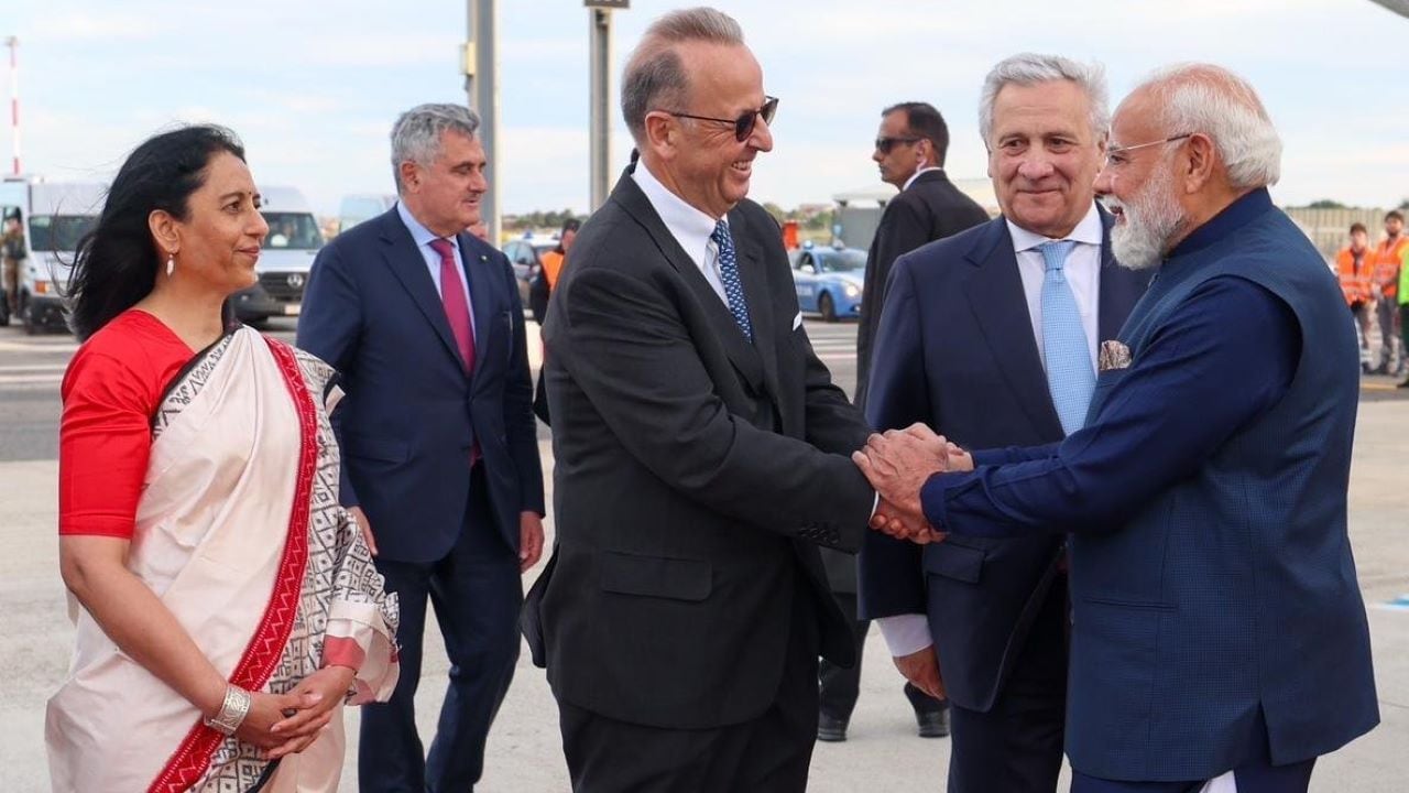 PM Modi Italy reception. (Image X)-