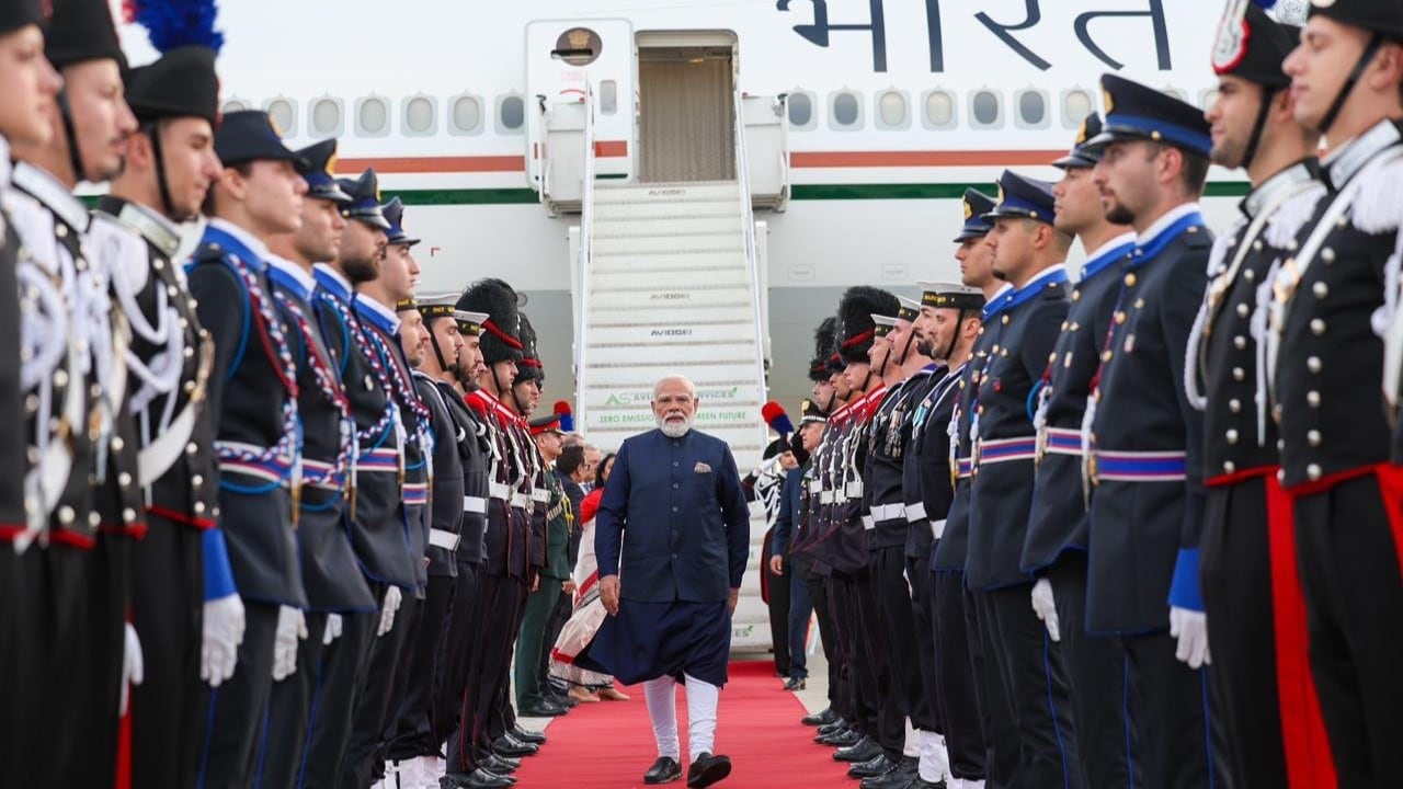 PM Modi in Italy. (Image X)