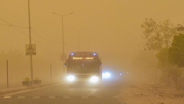 Rajasthan dust storm cuts visibility to zero, rain pulls temperatures ...
