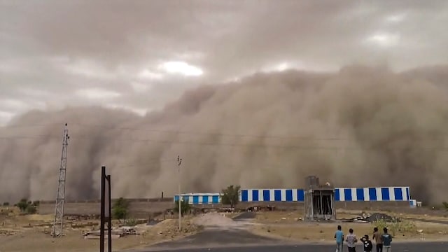 Rajasthan dust storm cuts visibility to zero, rain pulls temperatures ...