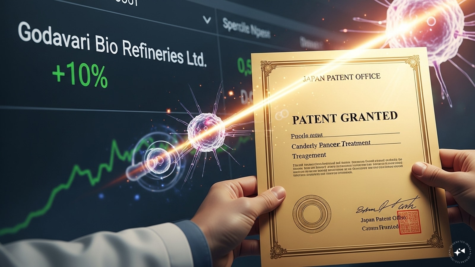 Godavari Biorefineries shares rises 10% on Japanese patent for cancer treatment invention