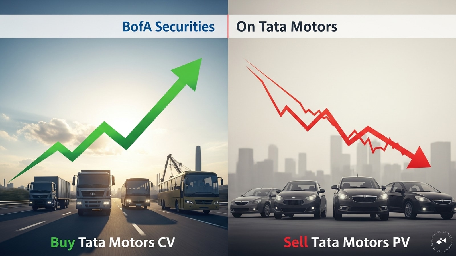 BofA Securities is bullish on one Tata Motors unit, not so on the other