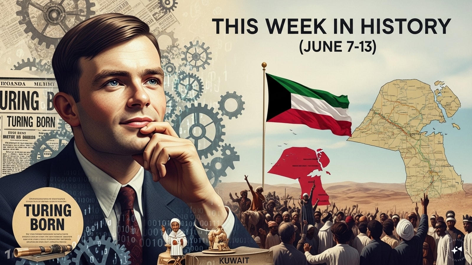 This Week in History (June 7-13): Alan Turing is born, Kuwait gains independence, and more