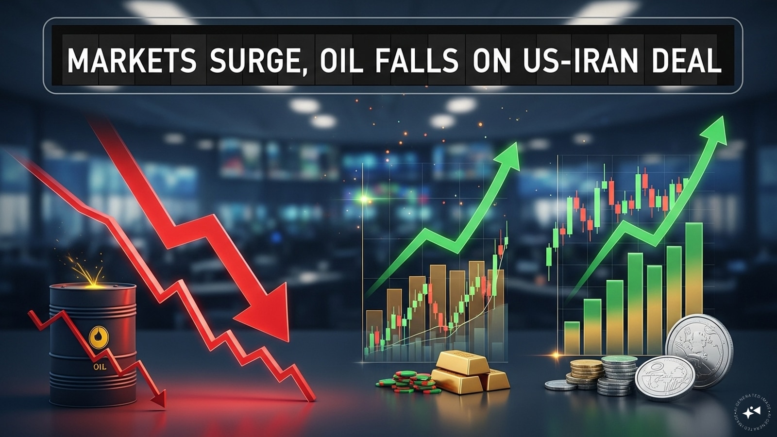 Dow futures jump 350 points after Donald Trump says Iran deal 'complete'; Oil prices fall