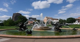 1. JC Nichols Memorial Fountain | The JC Nichols Memorial Fountain at Mill Creek Park near Country Club Plaza is one of Kansas City’s most recognisable landmarks. The 116-year-old fountain was originally created for a private estate in New York before being moved to Kansas City in 1951. (Image: Reuters)