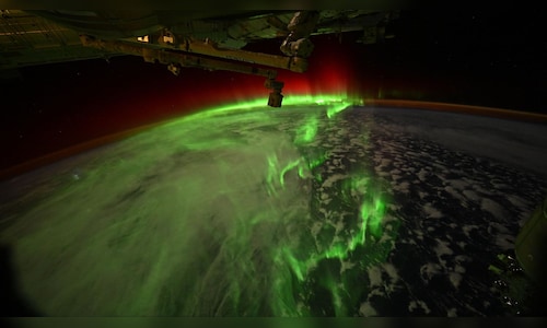 Watch: NASA astronaut captures rare Southern Aurora from space after solar flare - CNBC TV18