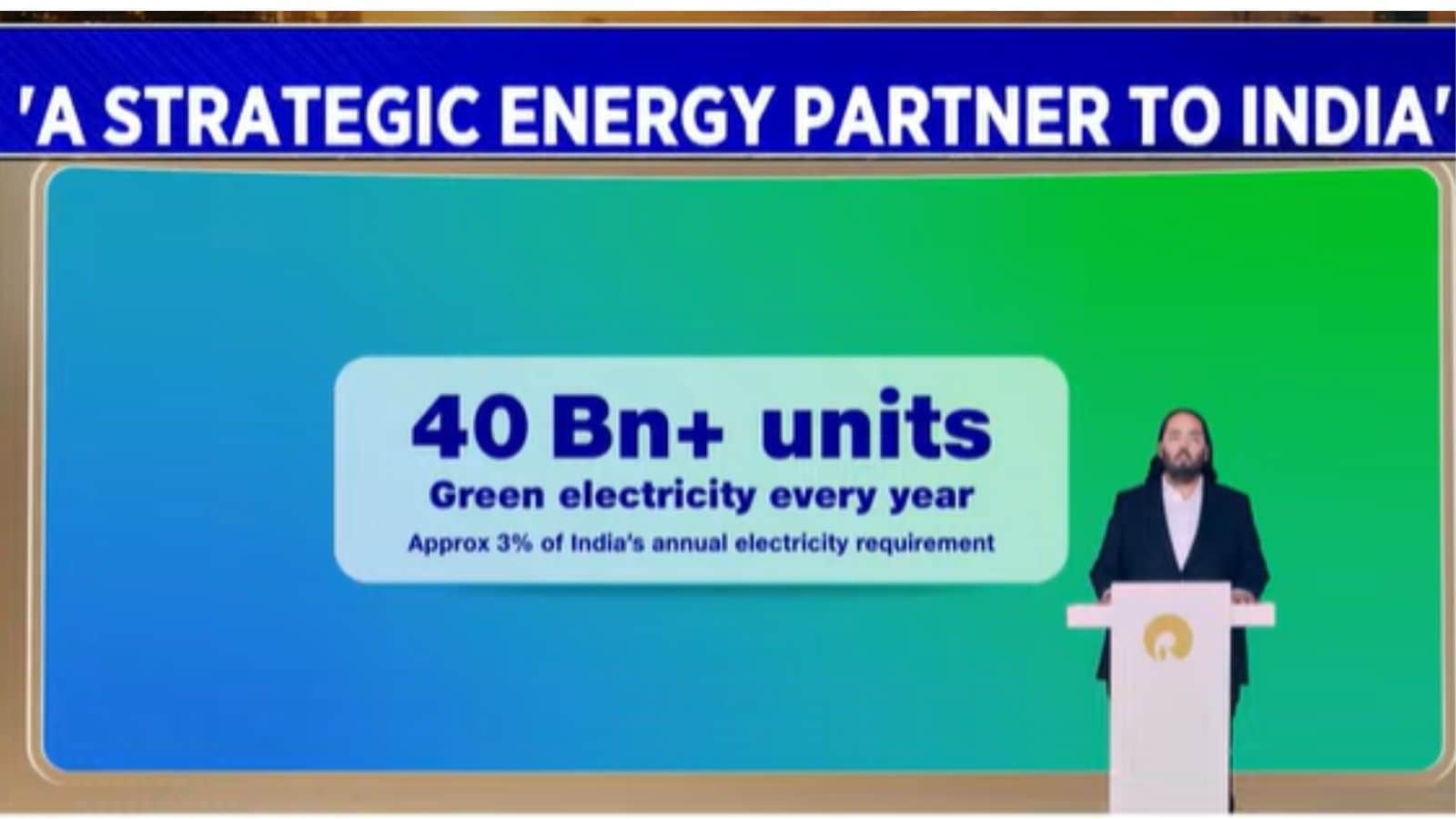 RIL aims to generate 40 billion units of green energy every year, Anant Ambani says at AGM