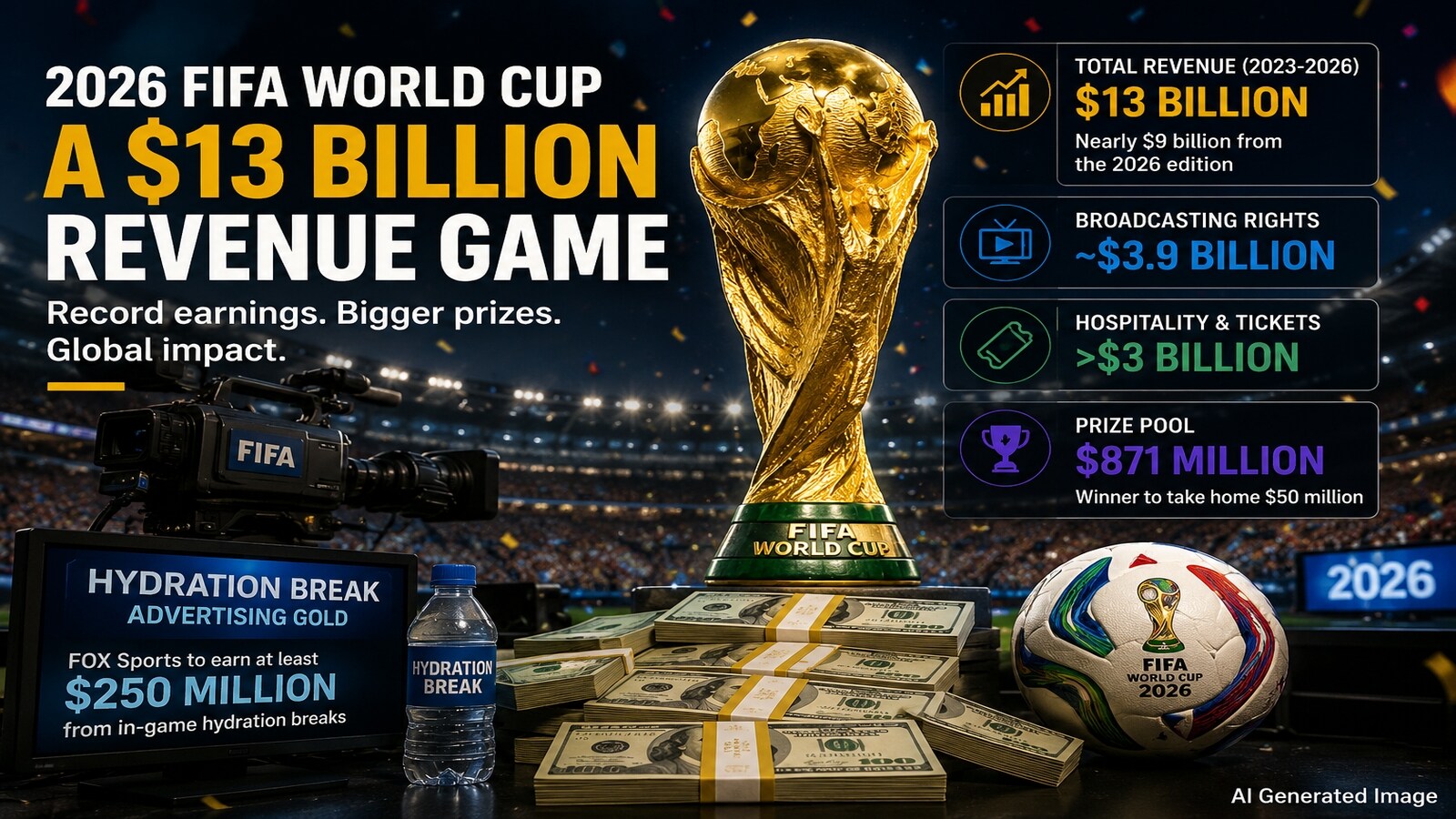 FIFA's 2026 World Cup set to generate $9 billion in revenue, highest ever in tournament history