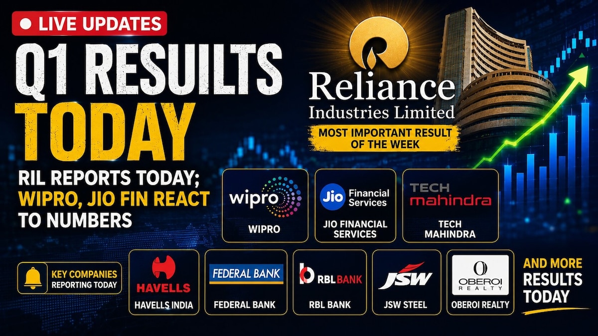 Q1 Results Live Updates: RIL reports today; Wipro, Jio Fin react to numbers
