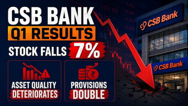 Stock falls 7% after asset quality deteriorates, provisions rise Stock falls 7% after asset quality deteriorates, provisions rise