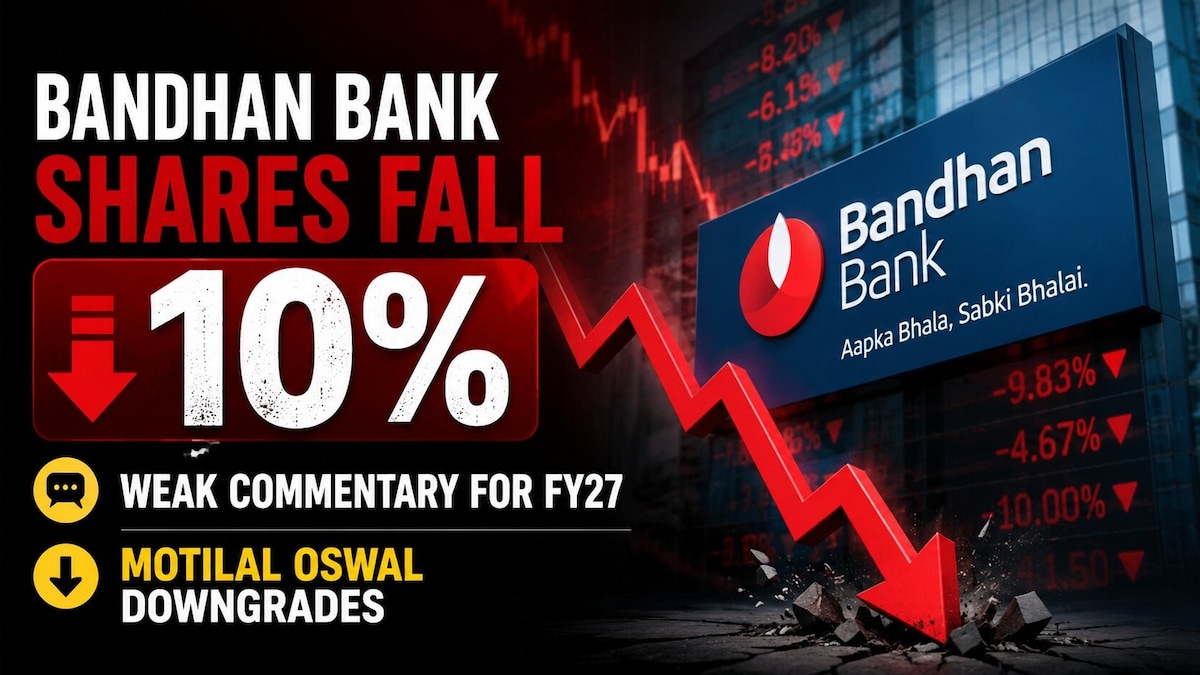 Bandhan Bank shares fall 14% on RoA guidance cut after Q1, Motilal Oswal downgrade