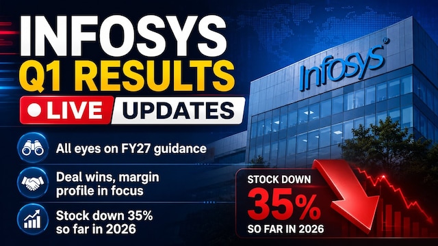 Infosys Q1 Results LIVE Updates: All eyes on FY27 guidance revision, deal wins Infosys Q1 Results LIVE Updates: All eyes on FY27 guidance revision, deal wins