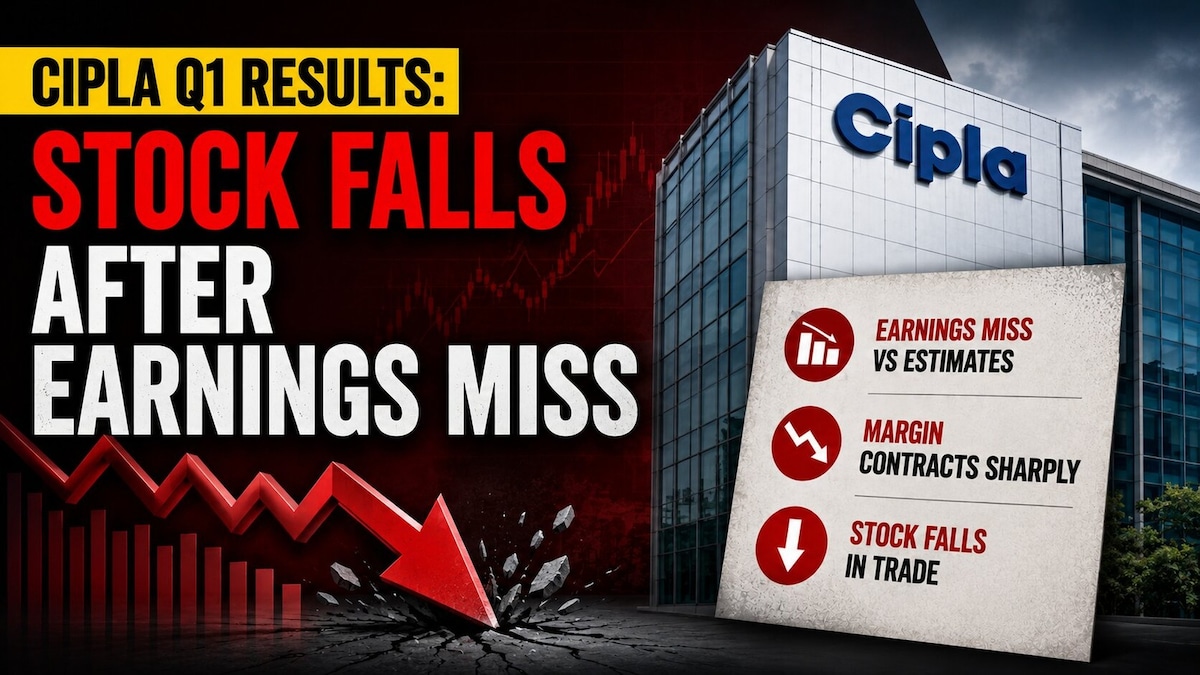 Cipla Q1 Results: Stock falls US sales miss expectations, margins narrow sharply to 16%