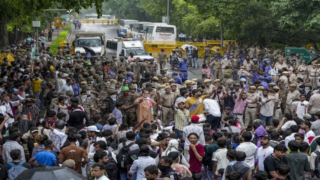 CJP Protest Jantar Mantar Live Updates: Education Minister Dharmendra Pradhan meets LS speaker Om Birla