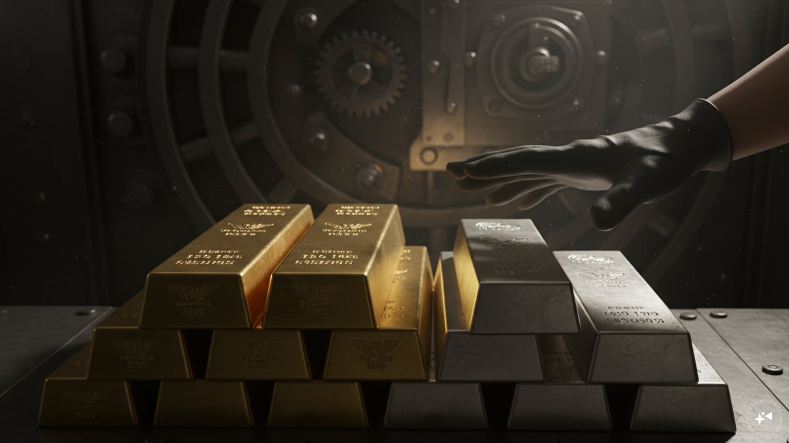 Gold heads for first monthly gain in five months; silver eases