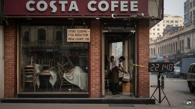Costa Coffee store count shrinks by 22 to 198 in India in FY26, revenue up 7% Costa Coffee store count shrinks by 22 to 198 in India in FY26, revenue up 7%