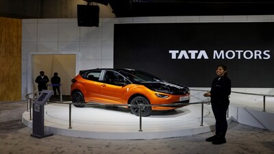 Tata Motors' Altroz Racer is seen on display at Bharat Mobility Global Expo organised by India's commerce ministry at Pragati Maidan in New Delhi, India, February 1, 2024. REUTERS/Anushree Fadnavis