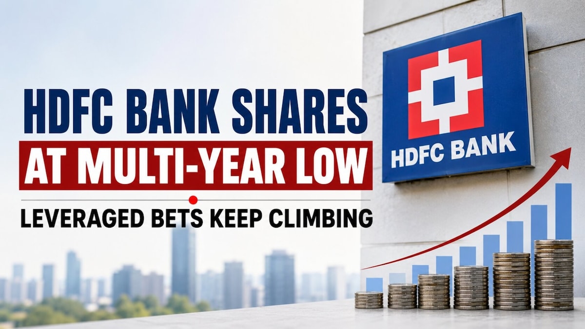 HDFC Bank leveraged bets climb 80% as shares hit multi-year lows