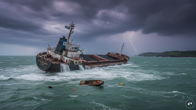 Panama-flagged bulk carrier sinks in Bay of Bengal off Odisha; 24 crew onboard, 2 rescued