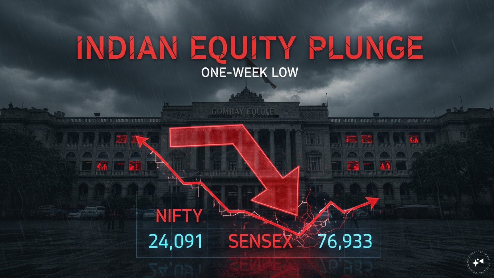 Market at close: Sensex sheds 539 points, Nifty ends below 24,100; HDFC Bank drags