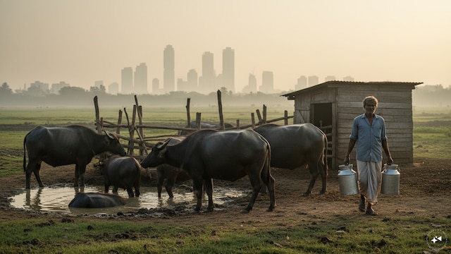 Buffalo milk to be costlier in Mumbai. (Image AI generated)