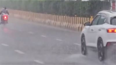 Noida
Several places in Noida were waterlogged following heavy rainfall in Delhi-NCR. Visuals from Sector 95 showed accumulated rainwater after intense showers across the region.(Image: ANI)