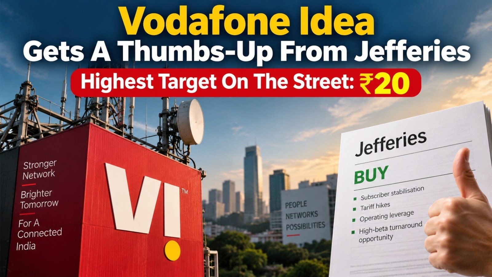 Vodafone Idea share price gets a ₹20 target from Jefferies; Here's why it says 'buy'