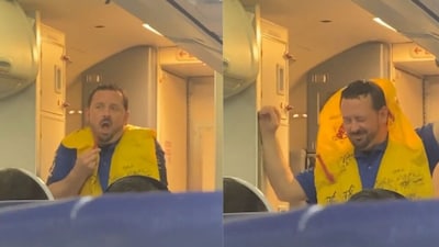 Flight safety demo viral video. (Image X)
