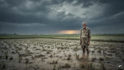 Cyclone Arnab brings heavy rain, paddy crop damage in UP and Bihar. (Image AI generated)