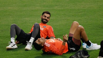Cricket - ICC Cricket World Cup 2023 - India Practice - Wankhede Stadium, Mumbai, India - November 1, 2023 India's Virat Kohli and Shubman Gill during practice REUTERS/Adnan Abidi