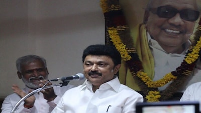 M.K. Stalin, Tamil Nadu state Chief Minister and leader of the Dravida Munnetra Kazhagam (DMK) party, speaks during a press conference on the day of India?s general election results, in Chennai, India, June 4, 2024. REUTERS/Riya Mariyam Raju