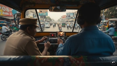 Hyderabad Auto Driver Watches Movie While Driving Sparks Safety Warning From CP Sajjanar