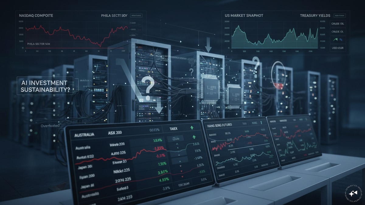 Asian stocks open lower as AI spending doubts hit Wall Street; Kospi, Taiwan shut