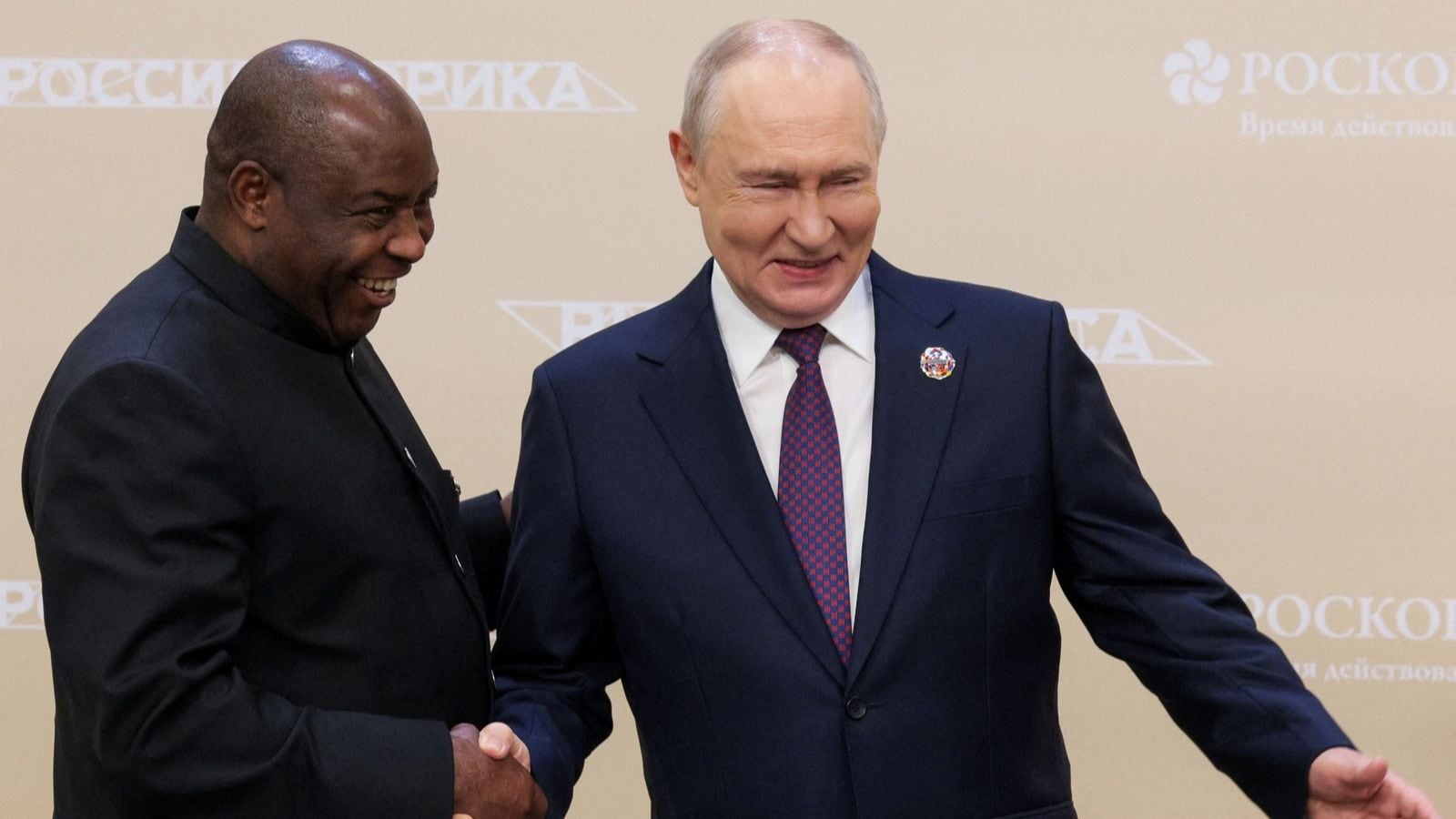 Putin woos African leaders at showcase summit, says Russia is better partner than 'colonial' West