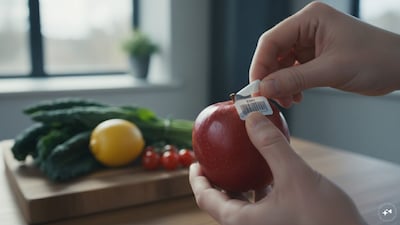 Why India’s food regulator suggests removing stickered area before eating fruits and vegetables. (Image AI generated)