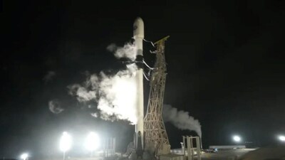 A Falcon 9 rocket lifted off from Vandenberg Space Force Base in California on October 10 at 3:39 a.m. EDT (1:09 p.m. IST), carrying the satellites into orbit. (Image X@SpaceX)