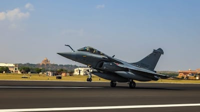A US Air Force F-35A Lightning II fighter aircraft at Jodhpur Air Force Station during Exercise Tarang Shakti 2026. PIB