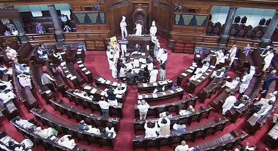 Opposition parties walk out of RS demanding discussion on farmers' agitation