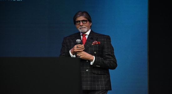 Mumbai: Actor Amitabh Bachchan at the launch of OnePlus 6 in Mumbai on May 17, 2018. (Photo: IANS)