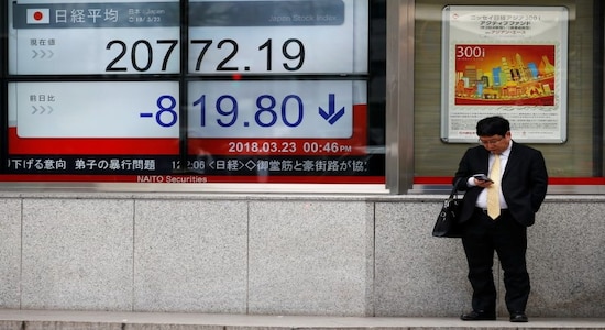 Asia shares extend slump as global sentiment sours