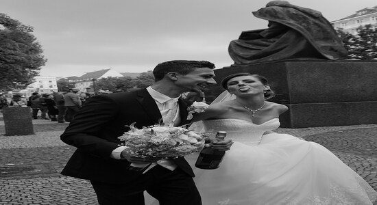 Destination wedding by many takes place at the city square Destination wedding by many takes place at the city square