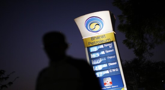 A Bharat Petroleum oil pump A Bharat Petroleum oil pump